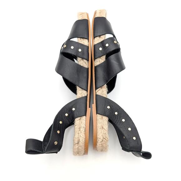 Bruno Magli Perla Ankle Strap Espadrille Sandals Women's Black Size US7 EU37.5 - Picture 5 of 10